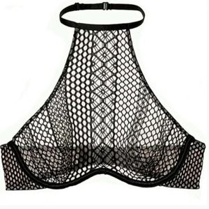 Victoria Secret Black Mesh Underwire Bralette 32C